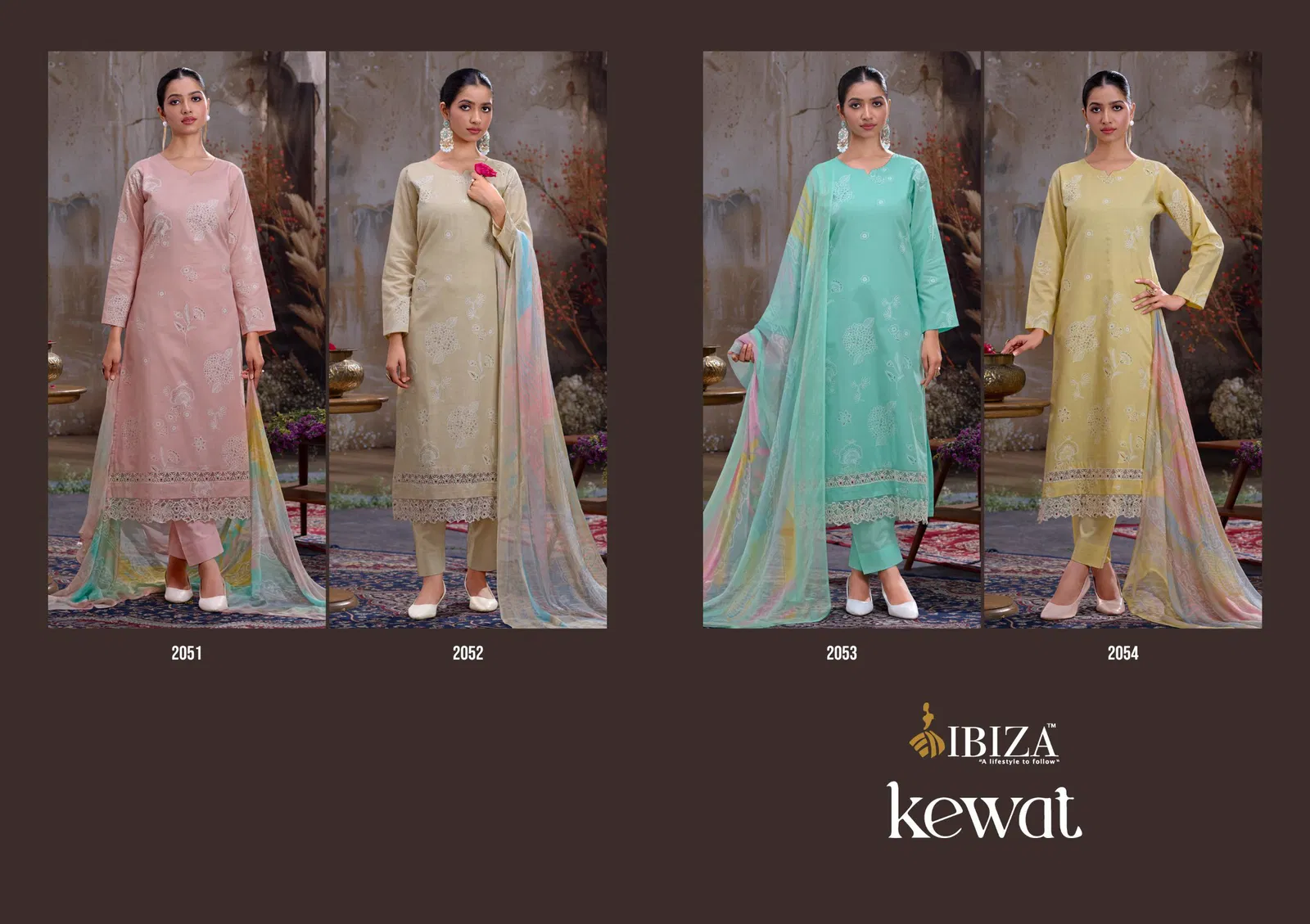 Kewat By Ibiza Linen Khaddi Printed Embroidery Salwar Kameez Online Wholesale